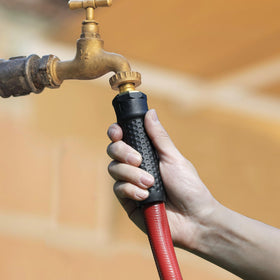 Solution4Patio 50-foot reach enables distant watering with fewer moves.
