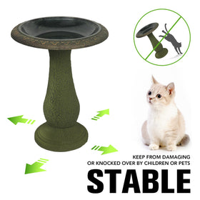 Solution4Patio bird bath 18-inch diameter ideal for multiple birds