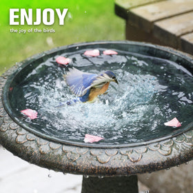 Solution4Patio bird bath 2.5-inch shallow basin suitable for fledglings