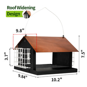 Solution4Patio brown finish blends with outdoor spaces while keeping seed accessible.