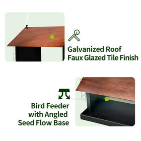 Solution4Patio large-capacity hopper tray enables steady bird activity with less refilling.