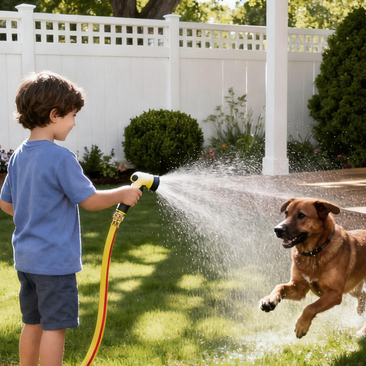 Solution4Patio all-weather hose withstands extreme temperatures year-round use