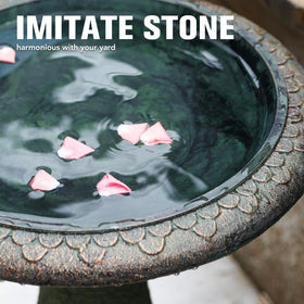 Solution4Patio bird bath with textured floor for safer bathing