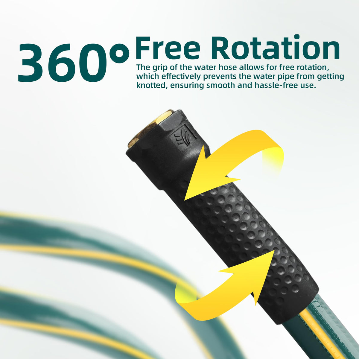 Lightweight, flexible hose maneuvering around a garden corner
