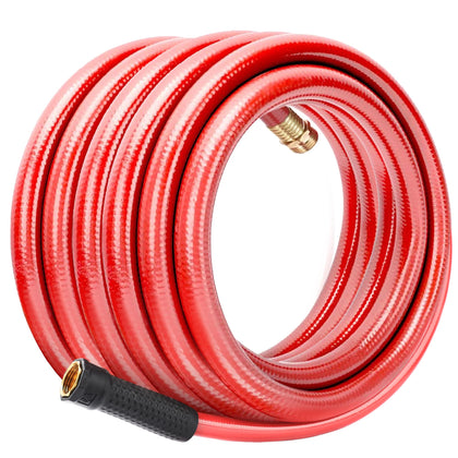 Solution4Patio Long Leader hose neatly coiled for easy storage and quick setup.
