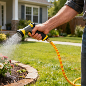 Solution4Patio polymer-rubber construction offers lightweight, flexible water delivery