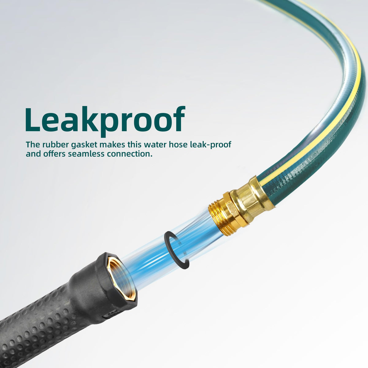 Solution4Patio 12 ft hose withstands extreme temperatures from -40 to 150 degrees Fahrenheit.