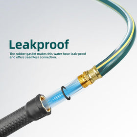 Solution4Patio 12 ft hose withstands extreme temperatures from -40 to 150 degrees Fahrenheit.