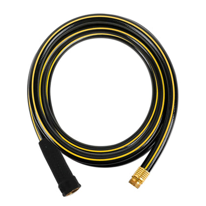 Solution4Patio short leader hose with kink-free design for easy yard watering.