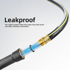 Solution4Patio ultra-flexible hose offering smooth maneuverability around plants.
