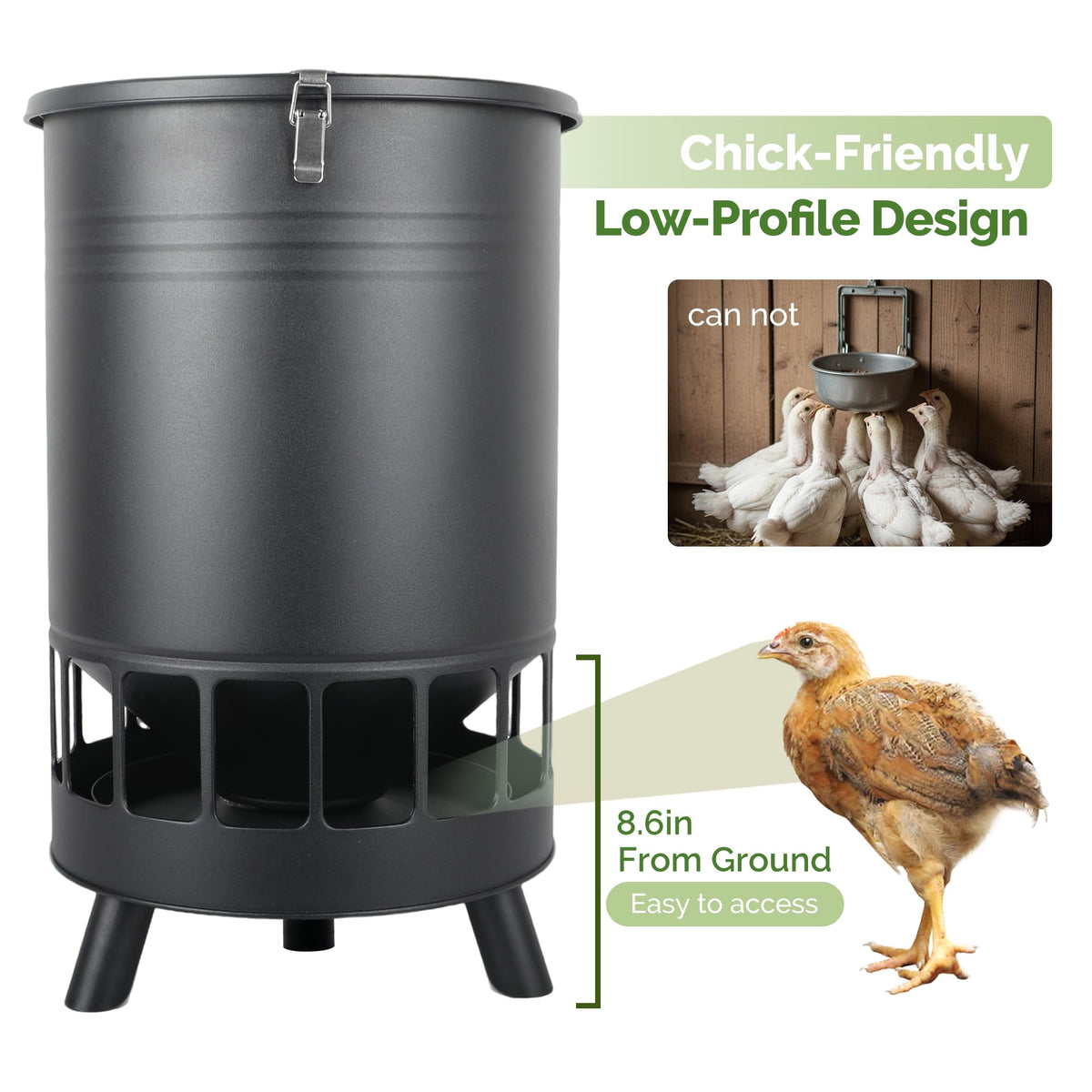 Solution4Patio weatherproof steel body resists rain and humidity.