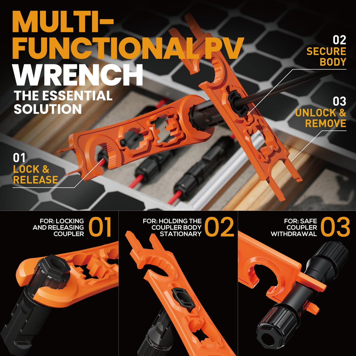 SOMELINE IP67-rated solar connectors protect against dust and water