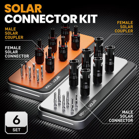 IP67 waterproof solar connectors ready for outdoor use.
