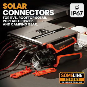 Two multifunction wrenches for safe solar connector assembly and disassembly.