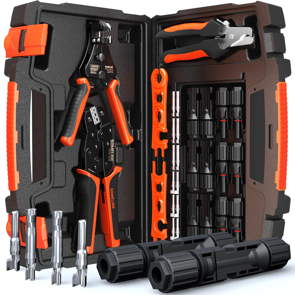 SOMELINE solar crimp tool for precise 14-10 AWG crimps and secure terminations