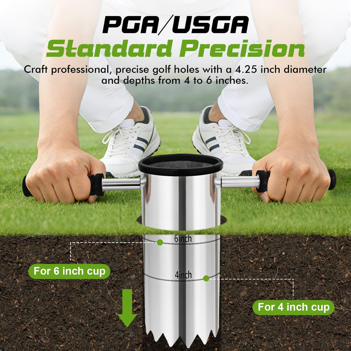 Somivrusa 14-bottom serrations ease digging with minimal effort and clean edges.