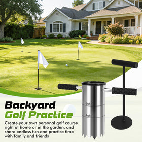 Somivrusa backyard-green setup enables pro-like holes for daily practice.