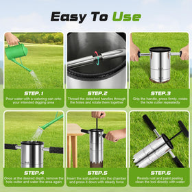 Somivrusa stainless-steel body resists rust for long-lasting backyard golf projects.