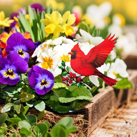 SOMNINOX Cardinal easy-install plant ornament adds whimsy in seconds