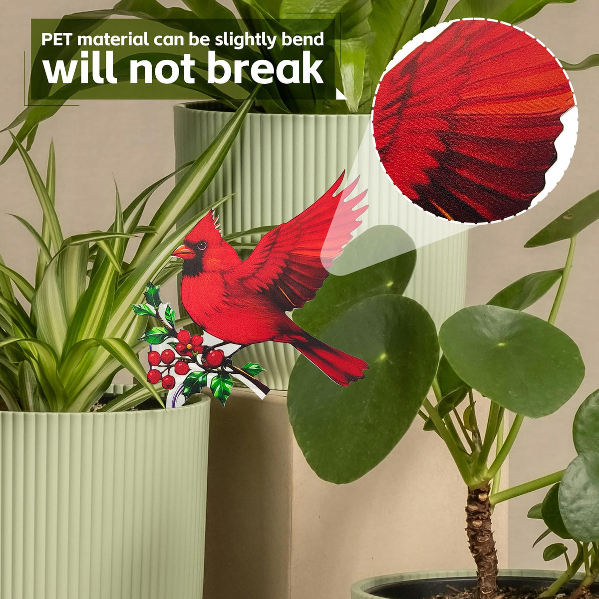 SOMNINOX Cardinal garden decor sun catcher brightens outdoor spaces year-round