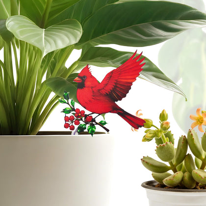 SOMNINOX Cardinal hanging planter ornament adds color and charm to pots