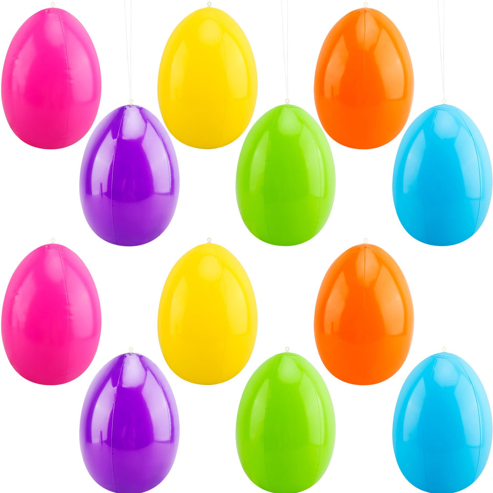 Sonarun inflatable Easter eggs 12pc set brightens outdoor spaces