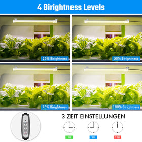 Auto timer feature helps maintain a consistent light schedule for busy households.