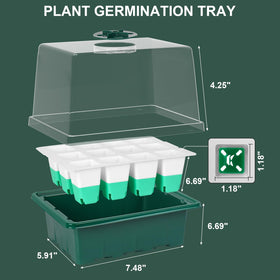 Sondiko humidity dome with vents enables precise moisture control during germination.