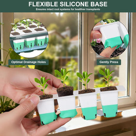 Sondiko soft silicone cell bases allow gentle transplanting with preserved roots.