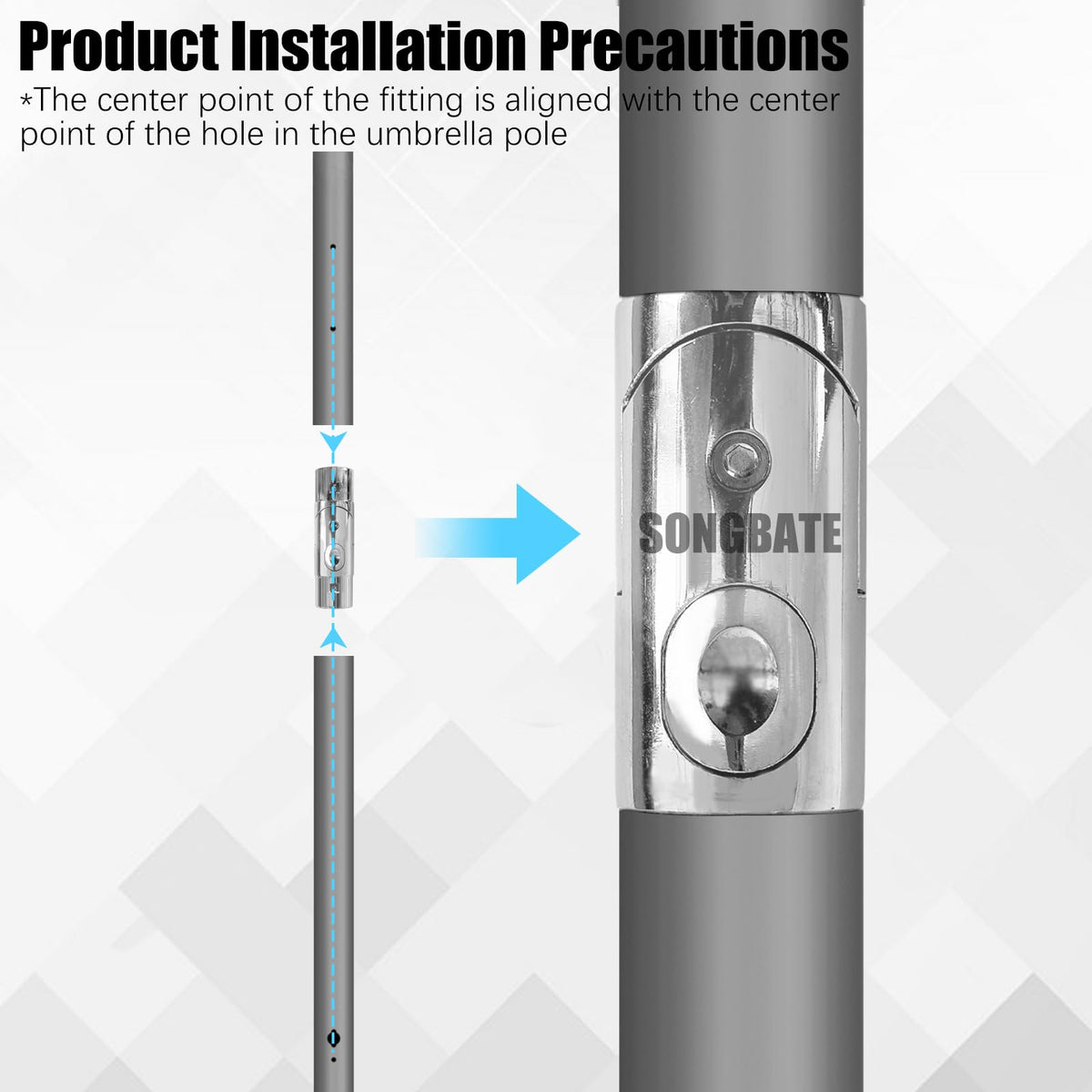 Easy-install replacement parts from SONGBATE reduce maintenance time for garden umbrellas.