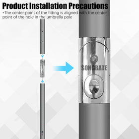 Easy-install replacement parts from SONGBATE reduce maintenance time for garden umbrellas.