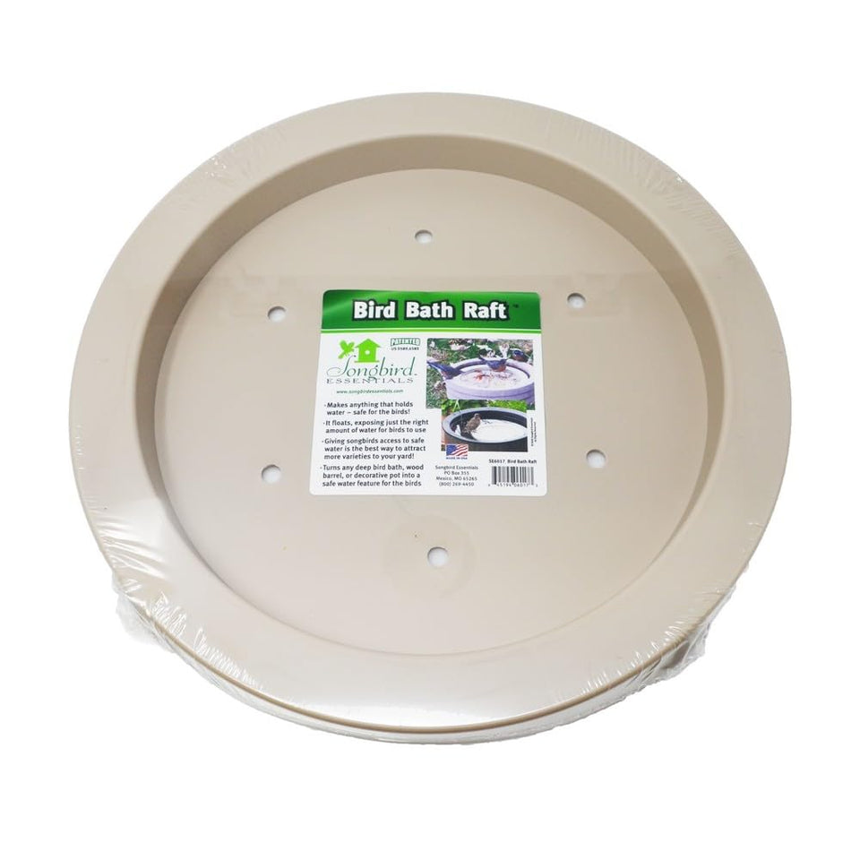 Songbird Essentials SE6017 bird bath raft top view shows an easy-to-clean surface.