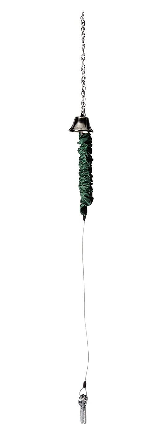 Songbird Essentials Squngee Squirrel Feeder reveals a bell and bungee detail