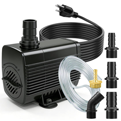 SongLong 45W submersible pump front view shows steady water flow