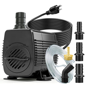 SongLong 60W submersible pump with 10ft cord for flexible, safe placement.