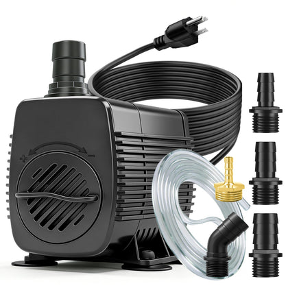 SongLong 60W submersible pump with 10ft cord for flexible, safe placement.