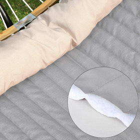 SONGMICS hammock comes in gray-beige color to suit outdoor decor