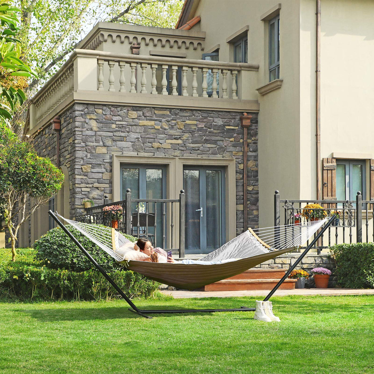 SONGMICS hammock wide-pillow head-neck support for comfort