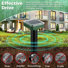SonicPulse easy-ground installation shows inserting the device about 2 inches