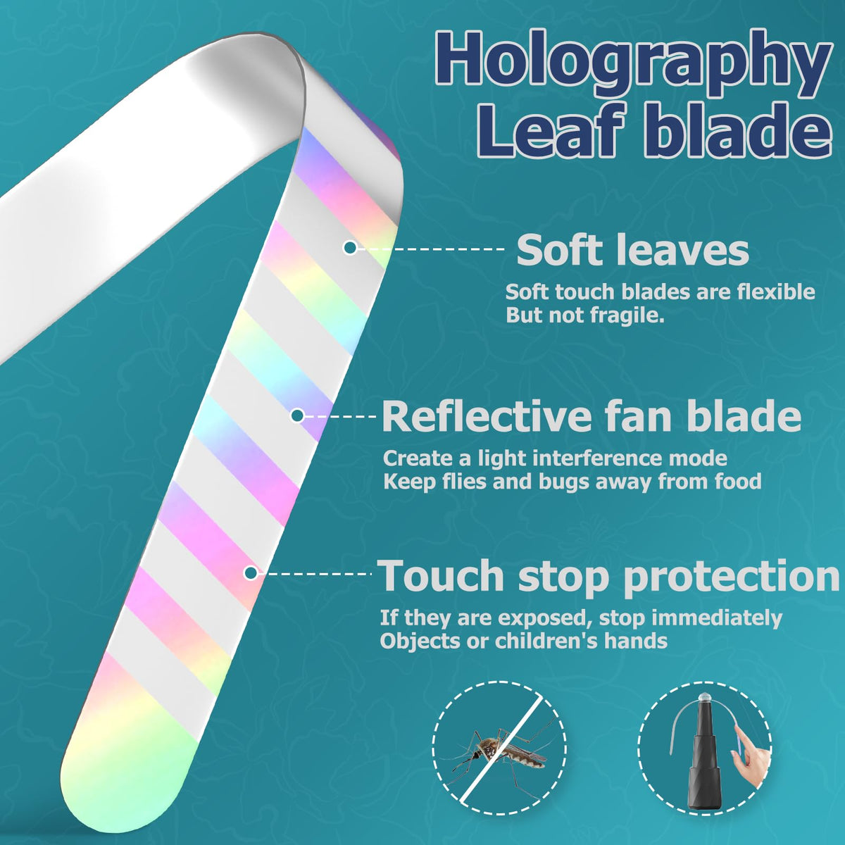 SonicPulse Fly Fan 3-segment-retractable shows adjustable height for tables