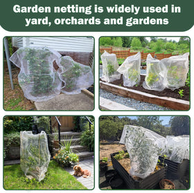 Soniuong 3-5ft x 2-3ft garden net covering a full plant.
