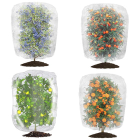 Soniuong garden net with drawstring protecting plants from insects and birds.