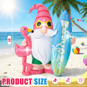 Sonwyoung inflatable gnome with LED lights brighten nighttime outdoor gatherings.
