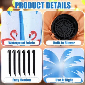 Sonwyoung inflatable surfboard with built-in blower enables quick setup.