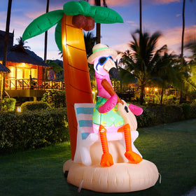 Sonwyoung LED flamingo decor provides bright evening luau visibility