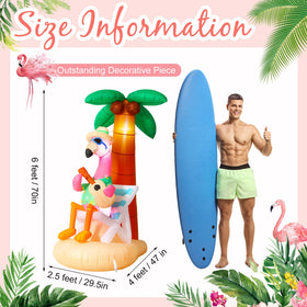 Sonwyoung outdoor flamingo with ground stakes stays securely in place