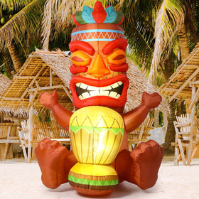 Sonwyoung 6-foot tiki with LED glow enhances bar displays and pool parties.