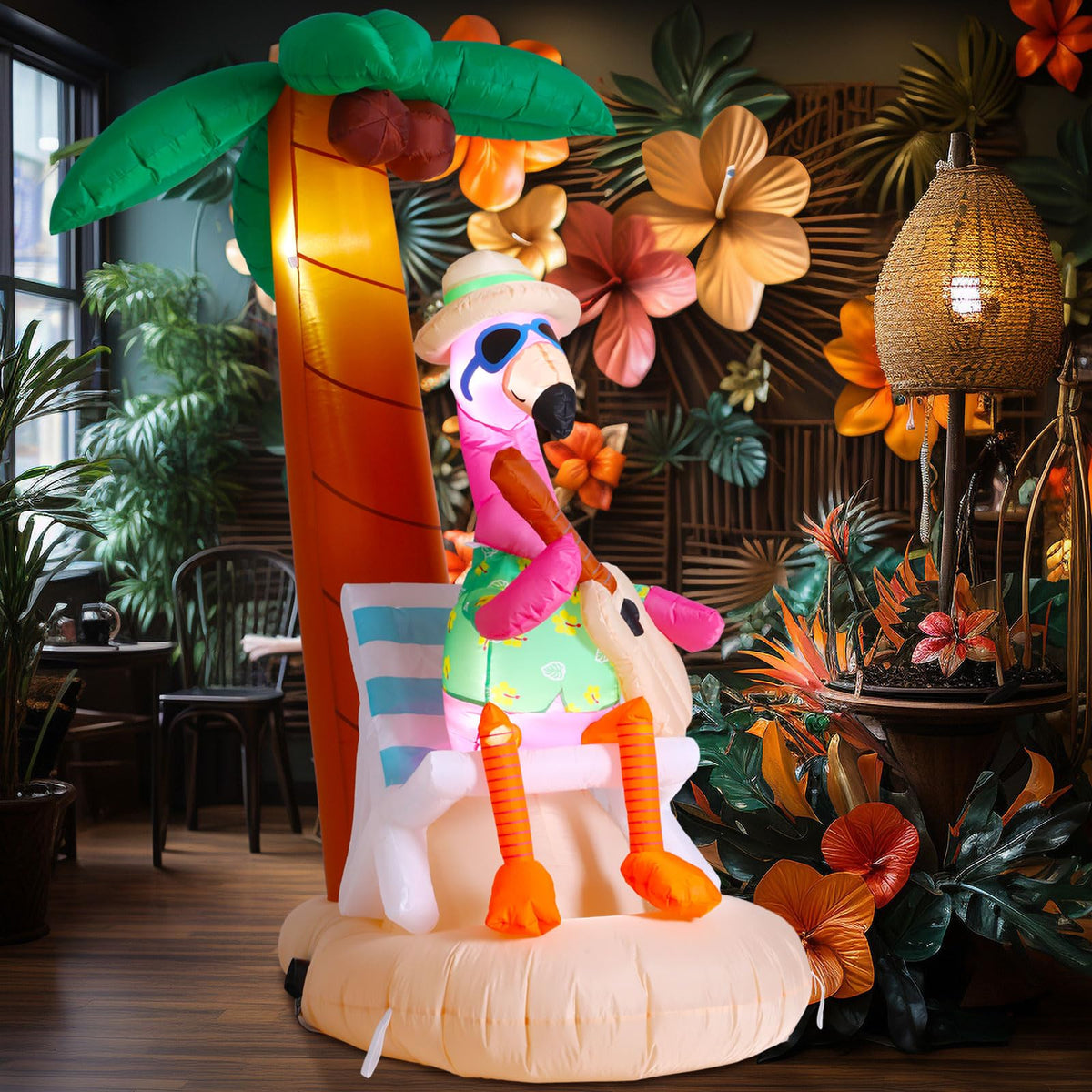 Sonwyoung waterproof polyester flamingo decor withstands sun and rain