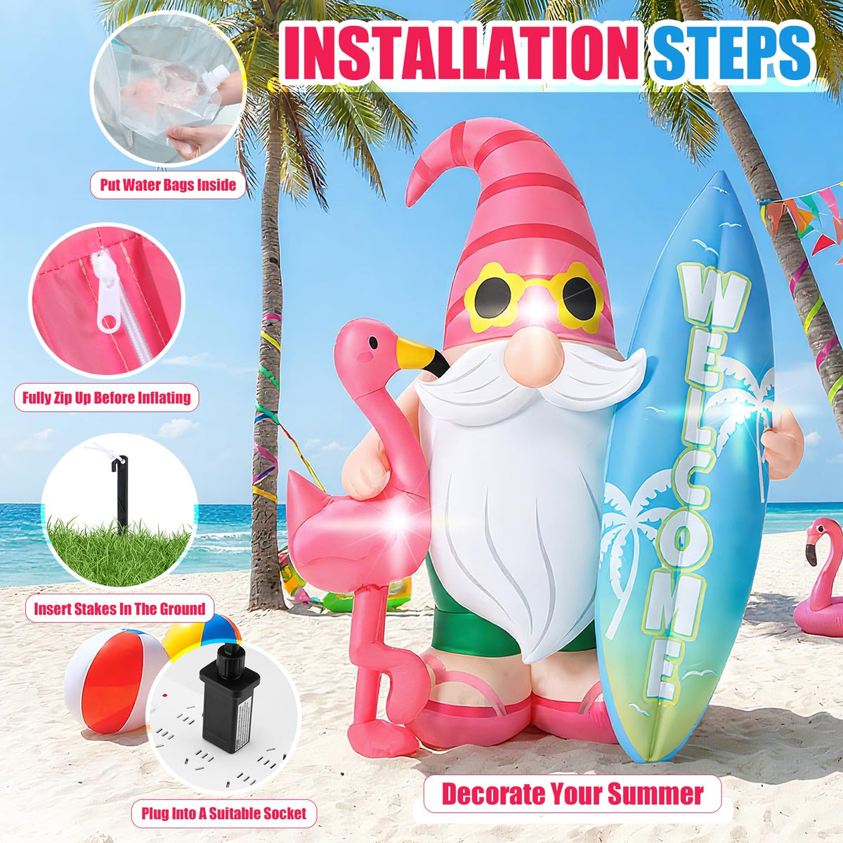 Sonwyoung waterproof polyester gnome resists rain and sun in any season.
