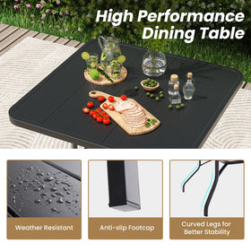 Soohow outdoor dining scene with four-person seating